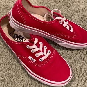 Vans red sneakers